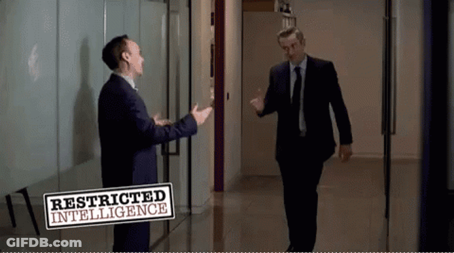 Restricted Intelligence Security Fake Hand Shake GIF