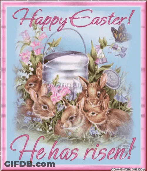 Resurrection Sunday Cute Bunnies GIF