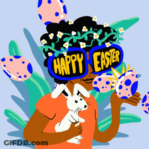 Resurrection Sunday Pink And Blue Eggs GIF