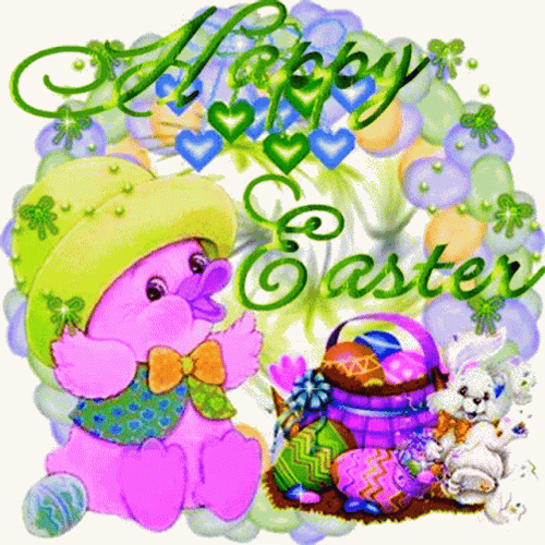 Resurrection Sunday Pink Baby Animal GIF