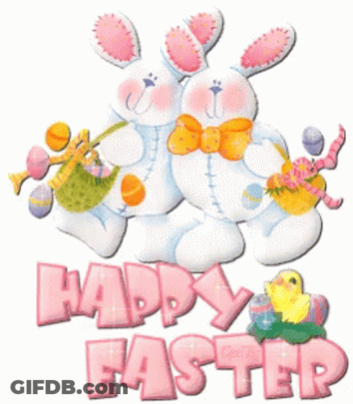 Resurrection Sunday Rabbit Couple GIF