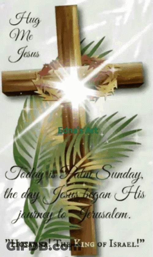 Resurrection Sunday Wooden Cross GIF