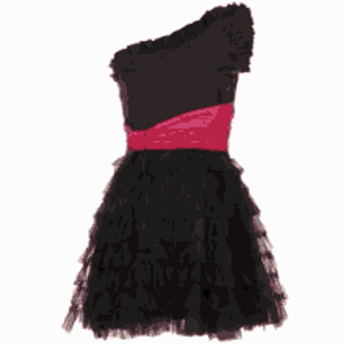 Retro Cocktail Dress Black Red Pink GIF