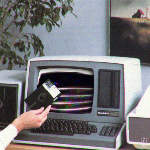 Retro Computer Floppy Disc GIF