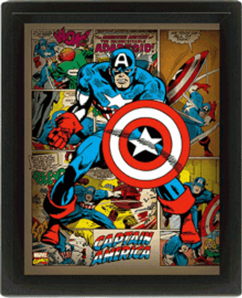 Retro Marvel Comics Captain America GIF