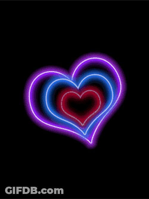 Retro Neon Heart GIF