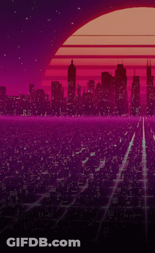 Retro Synthwave Vaporwave Music GIF