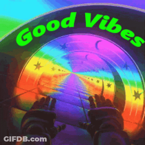 Retro Trippy Good Vibes Train Ride GIF