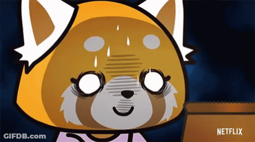Retsuko Aggretsuko Nervous Sweating GIF