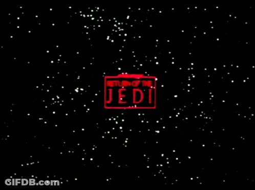 Return Of The Jedi Logo In Red GIF