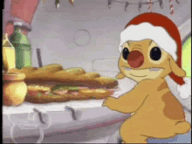Reuben Christmas Sandwich GIF