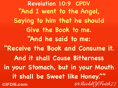 Revelation 10 9 Bible Verse GIF