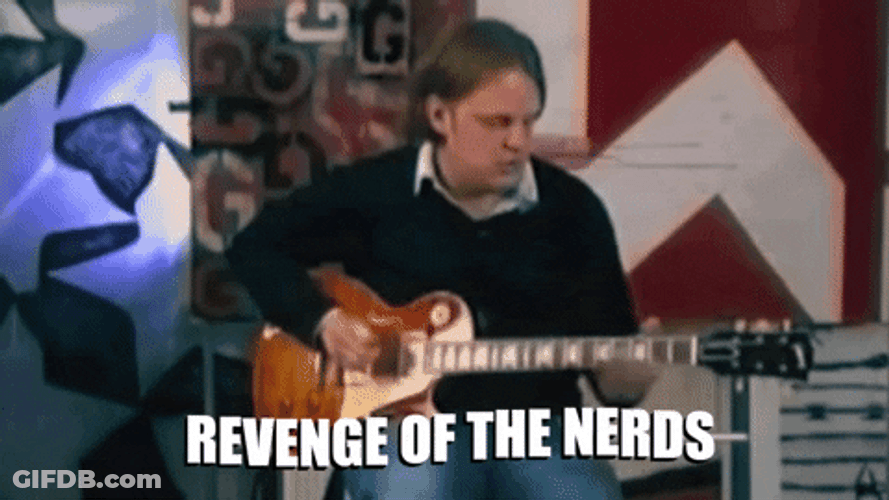 Revenge Of The Nerds Playing Guitar GIF