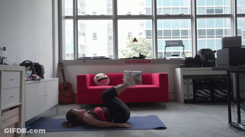 Reverse Crunches Exercise GIF