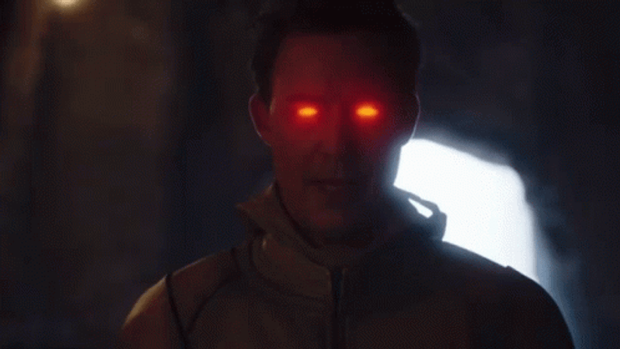 Reverse Flash Flickering Red Laser Eyes GIF