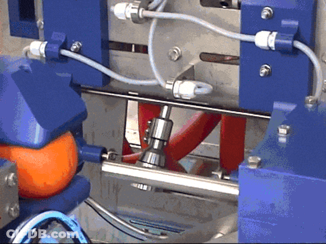 Reversed Orange Peeling Machine GIF
