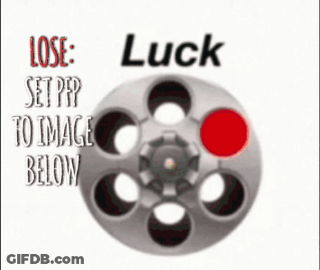 Revolver With Lose Luck Set Prep GIF