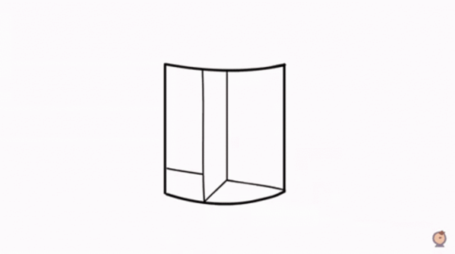 Revolving Door Drawing Stick Girl GIF