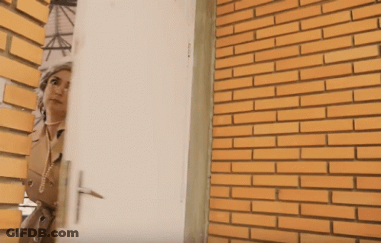 Revolving Door Open Face Close Up GIF