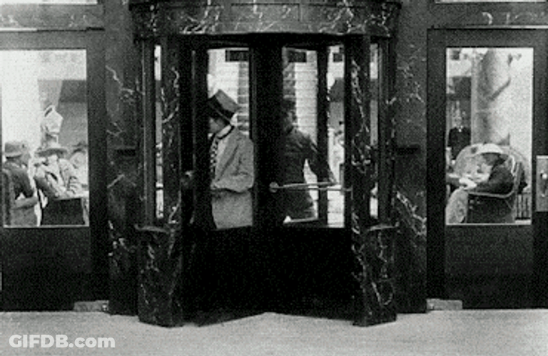 Revolving Door Vintage Charlie Chaplin GIF