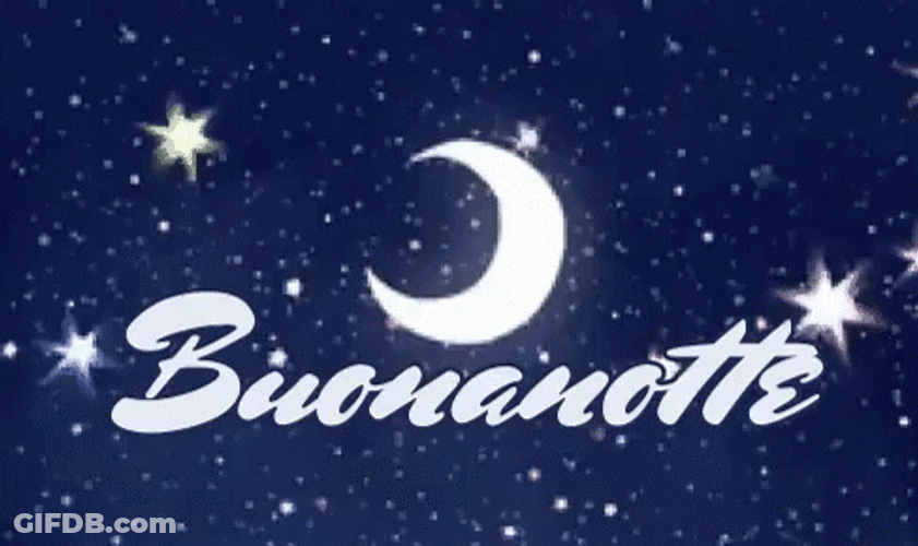 Revolving Shining Stars Buona Notte GIF