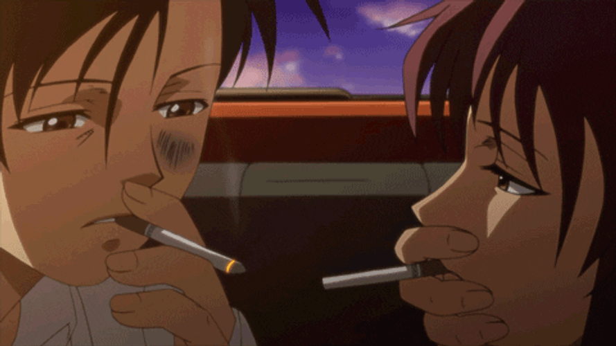 Revy Black Lagoon Anime Smoking GIF