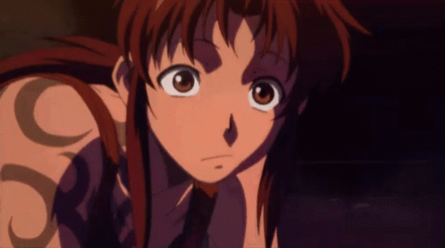 Revy Black Lagoon Confused Blinking GIF