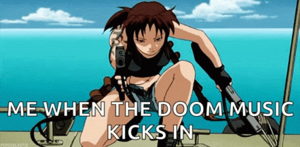 Revy Black Lagoon Gun Shoot Meme GIF
