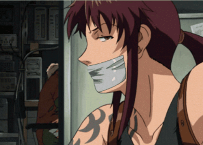 Revy Black Lagoon Mouth Tape GIF