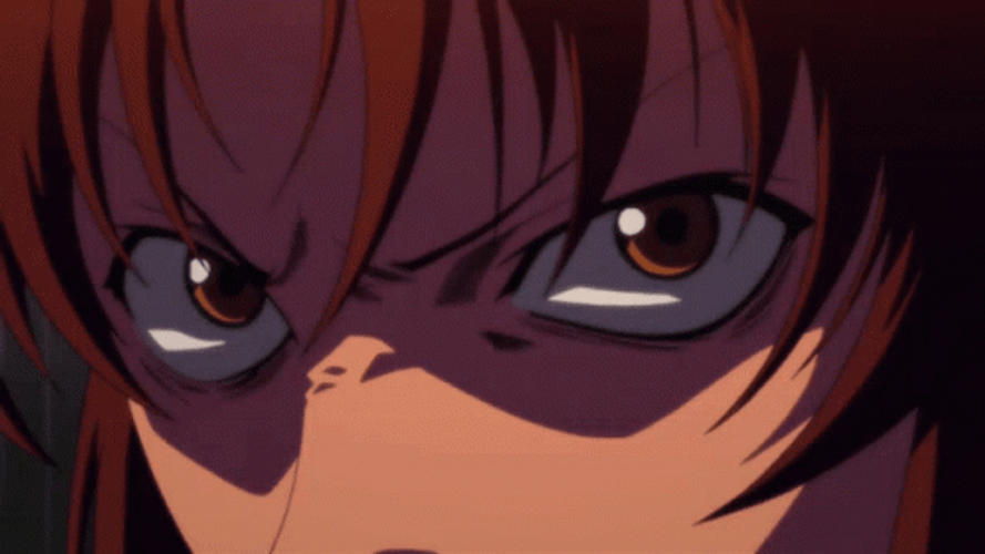 Revy Black Lagoon Pissed Glaring Eyes GIF