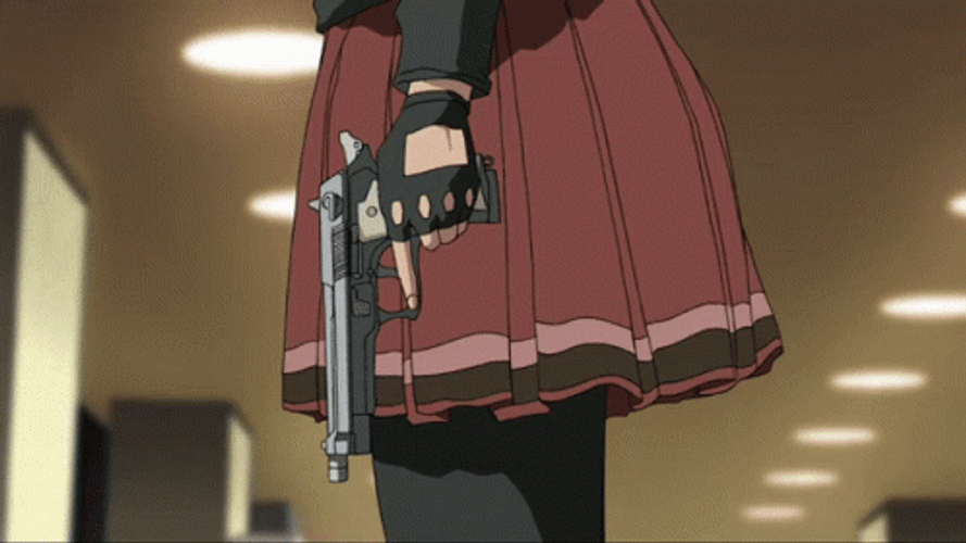 Revy Two Hands Gun Smoke GIF