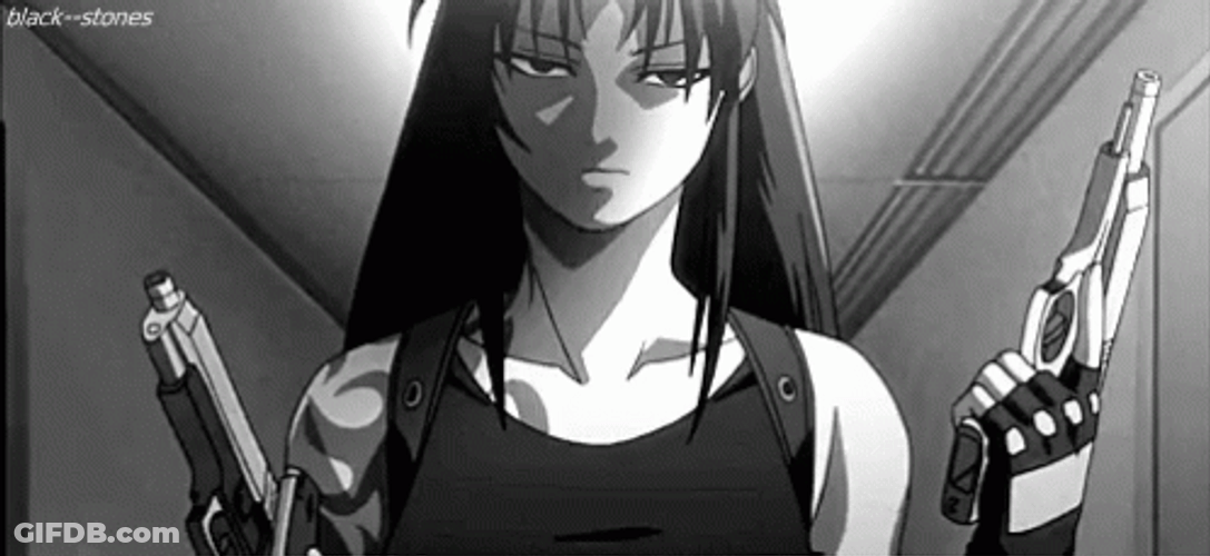 Revy Two Hands Guns Ready GIF