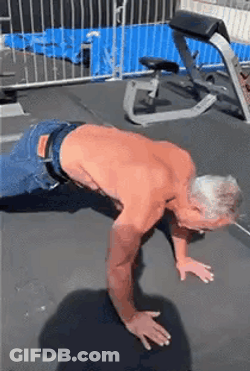 Rfk Doing Push Up Workout GIF