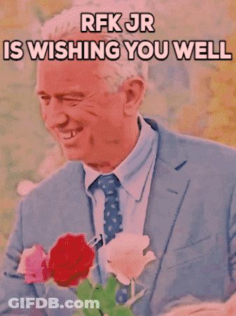 RFK Jr Wishing Well With Man In Suit GIF