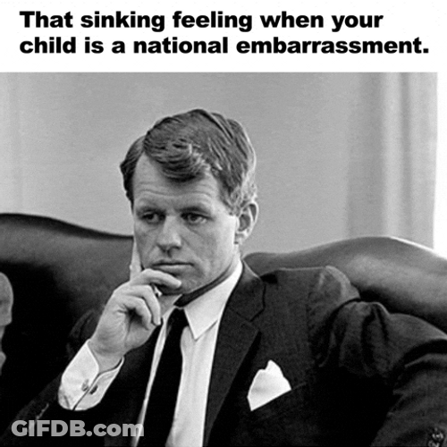 Rfk Sinking Feeling When Your Child Embarrassment GIF