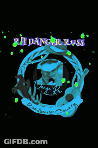 Rh Danger Russ Logo With Man In Hat GIF