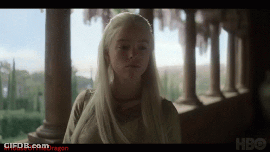 Rhaenys And Rhaenyra Targaryen Talking GIF