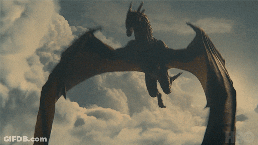 Rhaenys' Dragon Meleys Diving From Above GIF