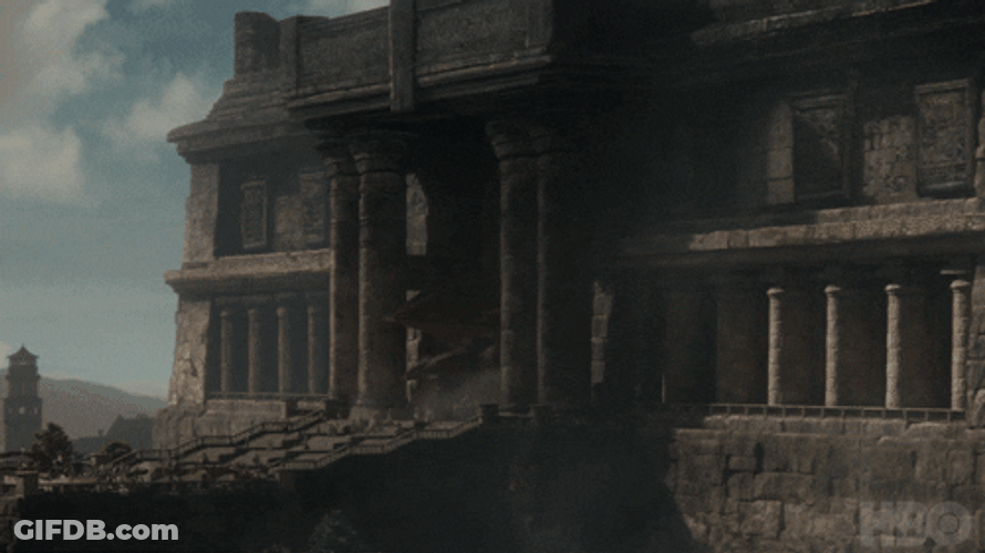 Rhaenys Red Queen Dragon Flying Out GIF