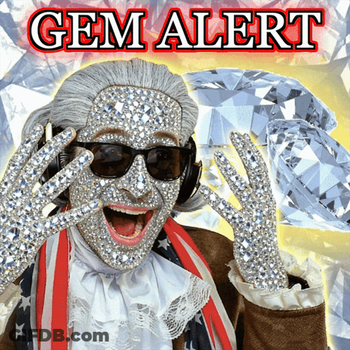 Rhinestone Face Man With Headphones Gloves Gem Alert GIF