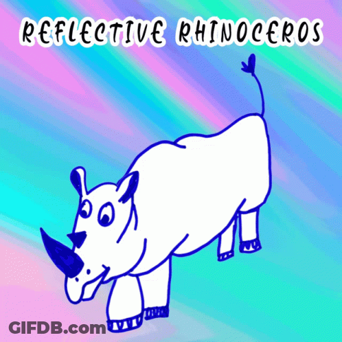Rhinoceros Saying Reflective Rhinoceros GIF