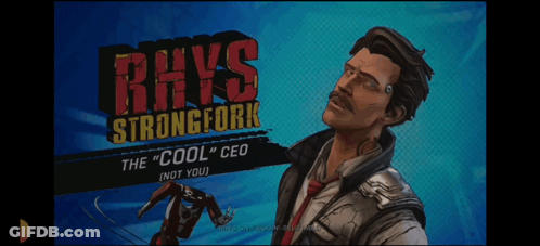 Rhys Strongfork Is The Cool " Ceo " In This Video Game GIF