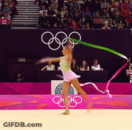 Rhythmic Ribbon Gymnastics Yevgeniya Kanayeva GIF