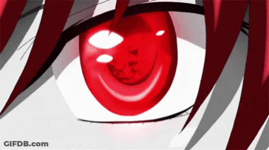 Rias Facing Bloody Red Moon GIF