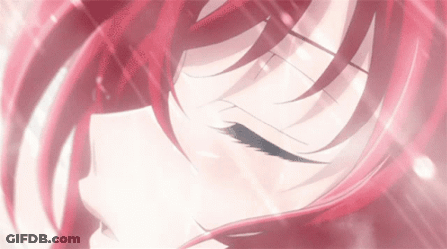 Rias Facing Under The Rain GIF
