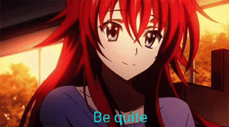 Rias Gremory Be Quite Shhh Shut Up GIF