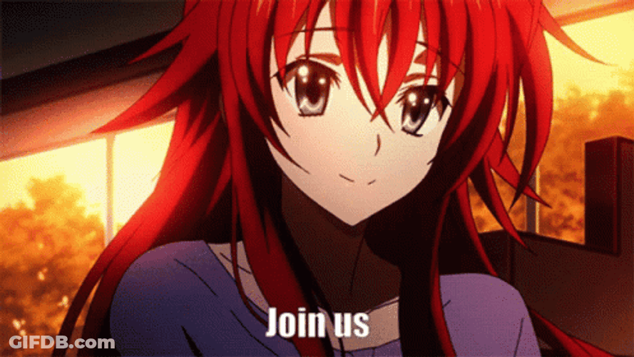 Rias Gremory Join Us Please Cute Anime Girl GIF