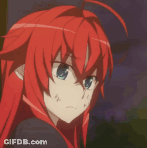 Rias Has Dirt On Her Face GIF