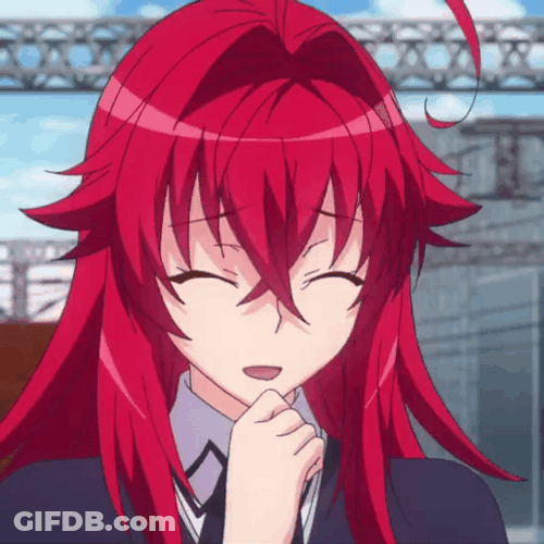 Rias Shows Mischievous Eyes GIF