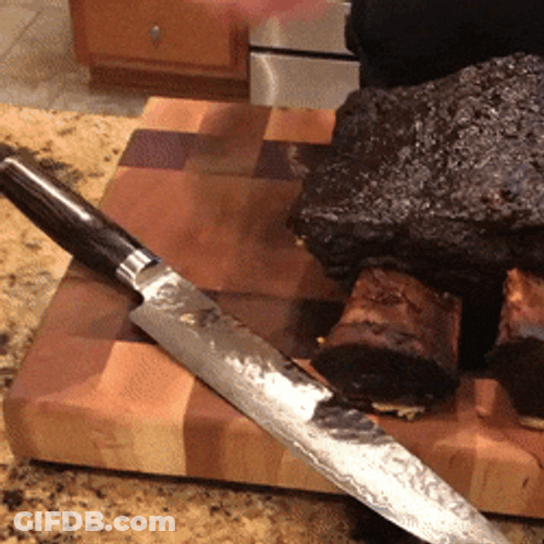 Ribs Cut With Shun Premier Kiritsuke GIF